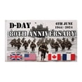 thumbnail image 1 of Likrtyny Del Día D Del 80 Aniversario Pancarta Conmemorativa 3 Pies X 2 Pies (gris), 1 of 10