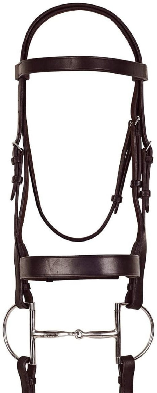 Ovation® Classic Wide Hunt Bridle with Laced Reins (Brown, Cob ...