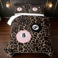 thumbnail image 2 of Erosebridal Lucky 8 Twin Quilt Set Blush Twin Coverlet Set, Blush Leopard 2pcs 1 Bedspread and 1 Pillowcase, 2 of 7