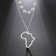 thumbnail image 2 of Africa Map Pendant Necklace for Women Map of Africa Country Pendant Necklace Layered Hollow Out Africa Continent African Jewelry Gift, 2 of 12
