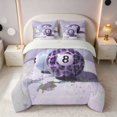 thumbnail image 3 of Erosebridal 8 Ball Twin Bedding Artistic Bedding Comforter Set, Violet Sky 7pcs, 3 of 6