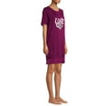 thumbnail image 3 of Secret Treasures Short Sleeve Crew Neck Above Knee Nightgown (Women's or Women's Plus) 1 Pack, 3 of 7