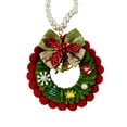 thumbnail image 5 of DIY Christmas Wreath Pendant Craft Kit, Handmade Mini Yarn Wreath Ornament Supplies with Bow, Bells and Pom-poms, Christmas Tree Hanging Decor Making Set, 5 of 9