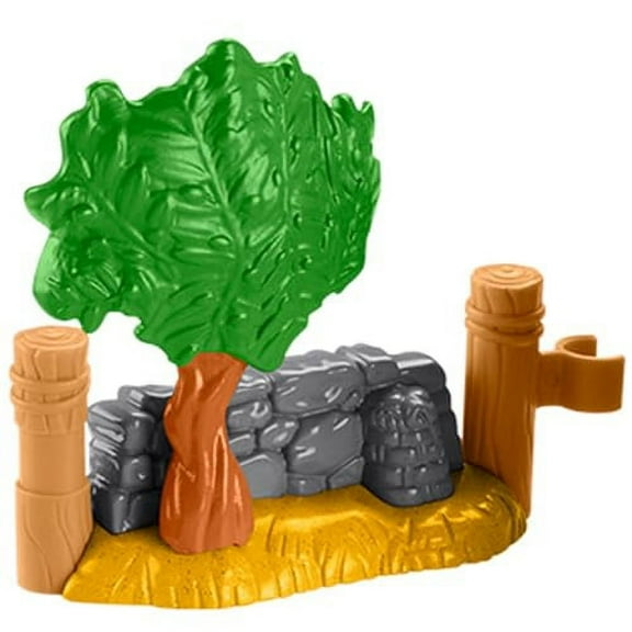 Replacement Part for Fisher-Price Little People Nativity Set - HMX70 ~ Tree and Stone Wall Fence Portion - Clips onto Stable / Manger ~ Works Well with Other Little People Sets Too!