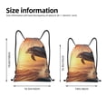 thumbnail image 2 of Fotbe Sunset Dancing Dolphin A Bolsa Mochila con Cordón Estampada, Bolsa de Gimnasio Deportiva, Bolsa Cinch, Bolsa con Cordón para Hombres y Mujeres-Small, 2 of 6