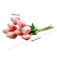 thumbnail image 2 of DJJGXAN 1 Pcs Multicolor Tulips Artificial Flowers Faux Tulip Stems Real Feel PU Tulips Easter Spring Wedding Bouquet Centerpiece Floral Arrangement Table Décor 14" Tall, 2 of 6