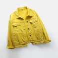 thumbnail image 5 of Women Spring And Autumn Coats Warm Solid Long Sleeve Denim Jacket Outerwear_Special Gift, 5 of 5