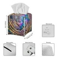 thumbnail image 5 of ZUXONGSY Marble Print Square Tissue Box Cover PU Leather Tissue Cube Box Cover Stylish Tissue Box Cover Easy to Clean Tissue Organizer Case for Bathroom,Car,Bedroom, Hotel, Office, 5 of 7