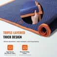 thumbnail image 3 of VEVOR Moving Blankets, 80" x 72", 35 lbs/dz Weight, 12 Packs, Professional Non-Woven & Recycled Cotton Packing Blanket, Heavy Duty Mover Pads for Protecting Furniture, Floors, Appliances, Blue/Orange, 3 of 9