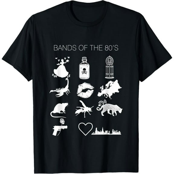 Retro 1980s Band Funny Music Graphic Tee for Men & Women T-Shirt