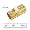 thumbnail image 3 of Unique Bargains G1/2 Male Thread Brass Pipe Fitting 40mm Length Hex Connector Pipe Adapter 3 Pack, 3 of 5