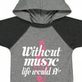 thumbnail image 4 of Inktastic Without Music Life Would Be Flat Girls Baby Bodysuit, 4 of 5