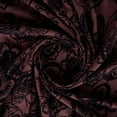 thumbnail image 2 of Zelouf Cassidy Floral Paisley Flocked Yoryu  , Sewing, DIY, Crafts Fabric by the Yard, Wine/black, 7 Yard, 2 of 3