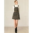 thumbnail image 3 of INSPIRE CHIC Women's Adjustable Strap Plaid Suspender Overall Dress, 3 of 4