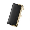 thumbnail image 4 of GOIACII Womens Wallet Ladies Vintage Billfold Compact Card Holder Long Zip Clutch Purse with Kiss Lock Black, 4 of 8