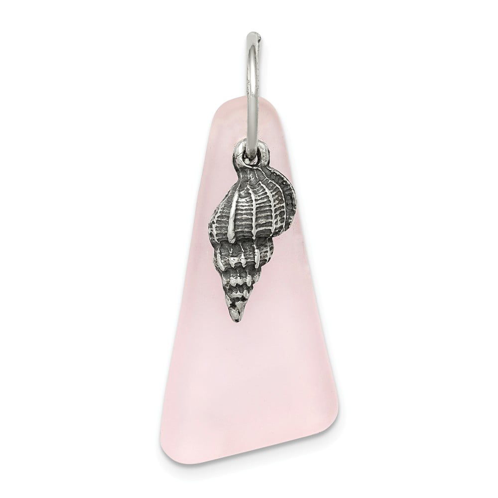 Solid 925 Sterling Silver Seashell Charm Pendant