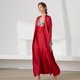 thumbnail image 5 of Falda de longitud media de otoño e invierno para mujer, abrigo de dos piezas similar a la seda, pijama sexy y cómodo, traje para usar en casa, 5 of 5