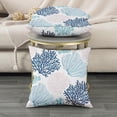 thumbnail image 6 of Nautical Coastal Throw Pillow Covers Set of 2 Beach Themed Ocean Coral Sea Turtle Decorative Pillow Cases Outdoor Sofa Cushion Cover for Bedroom Living Room, 20x20, Blue, 6 of 6