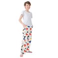 thumbnail image 3 of FORMRS Boys Pajama Pants with Pockets Size 13-14Y Kids Lounge Sleep Bottoms, White Geometric, 3 of 8