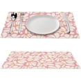 thumbnail image 2 of Retro 70s Floral Placemats Set of 4, 12x18 Inch Pink Abstract Groovy Daisy Vintage Retro Hippie Seasonal Heat Resistant Table Mats for Dining Kitchen Party Holiday Decor, 2 of 4