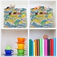 thumbnail image 6 of Yayeee 2 Pack Canvas Storage Basket with Handles for Shelves Fabric Bins Closet Organizer, Yellow Mountains, 6 of 8