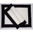thumbnail image 4 of White Linen Placemats With Black Borders, Set of 4, 4 of 11