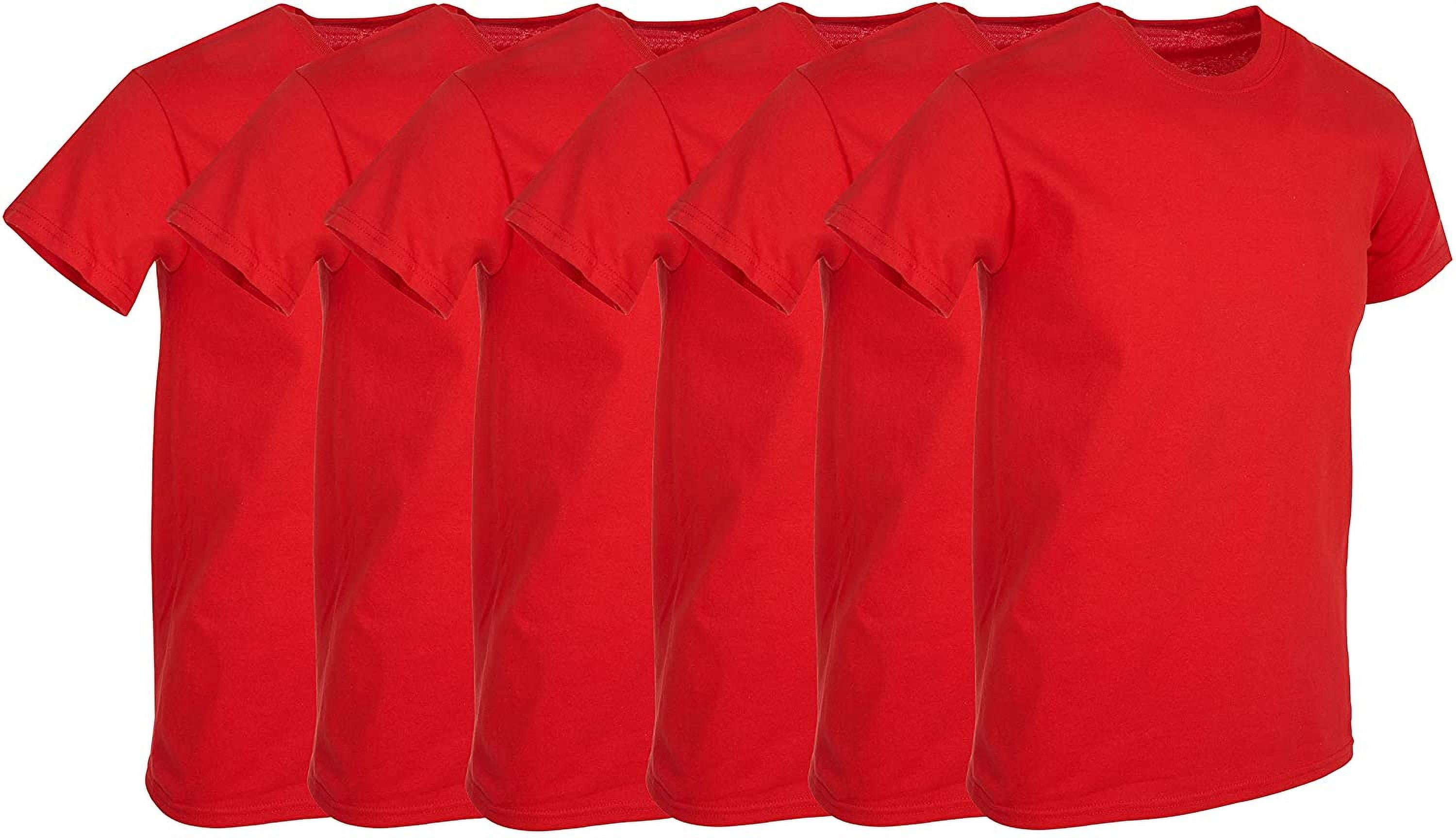 Billionhats 6 Pack Mens Solid Colors Cotton T Shirts Short Sleeve