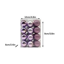 SLYNSHome 24Pcs Christmas Balls Ornaments,Glitter Shatterproof Christmas Balls Hanging Baubles Balls Pendant for Xmas Trees Party Wedding Home Christmas Decoration (1.2Inch,Purple)