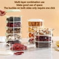 thumbnail image 4 of TAROFISH Layered Spice Storage Box 5.51 Inch Transparent Stackable Seasoning Organizer with Airtight Lid for Kitchen Pantry Refrigerator,White,3,3 Layer, 4 of 6