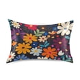 thumbnail image 7 of Yayeee Pillowcase Standard Size Set of 2 Satin Wrinkle Resistant Pillow Case, Bright Colorful Flowers Pattern, 7 of 7
