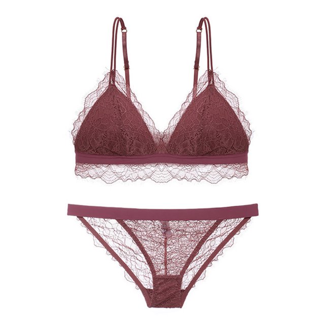 Sujetador sexy para mujer Copa ultrafina Sin anillo de acero Ropa interior Sujetador para dormir recogido Fridja nalpqowj38135