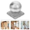 thumbnail image 5 of KAKOWELY newel post cap 3pcs Post Caps Cover Metal Fence Post Caps Fence Post Covers Fence Post Protector3.54"X3.27"X3.27", 5 of 5