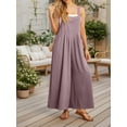 thumbnail image 6 of Cueply Women's Overalls Jumpsuits Casual Loose Adjustable Straps Wide Leg Long Pant with Pockets, 6 of 10