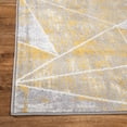 thumbnail image 6 of World Rug Gallery  Geometric Modern Area Rug Yellow 2'x7' Runner 6' Runner, 8' Runner Runner, Indoor Entryway, Kitchen, Bedroom Ivory, Grey Runner,, 6 of 7