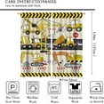 thumbnail image 2 of Construction Car Blackout Curtains for Boy Girl Room, Yellow Cartoon Bulldozer Tractor Excavator Bedroom Living Room Home Rod Pocket Window Drapes 2 Panel,42x54 Inch, 2 of 6