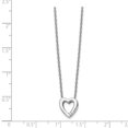 thumbnail image 3 of SS White Ice.02ct Collier Coeur Diamant 18 Pouces, 3 of 3