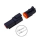 thumbnail image 4 of 6 Pair Dt 2 Pin Pigtail Kit Male Female Connector Adapter Socket Wiring Harness For Led Work Light, 4 of 5