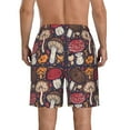 thumbnail image 3 of Kdxio Forest Wild Mushroom Pattern Mens Casual Shorts - Drawstring Summer Beach Sports Shorts for Men, 3 of 9