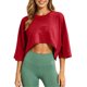 thumbnail image 4 of Neewe Women's Casual 3/4 Sleeve T-Shirts Round Neck Plain Tunic Tops Basic Tees Blouses Loose Fit Pullover, 4 of 8