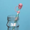 thumbnail image 4 of Halloween Skull Straw Topper Goth Straw Cover Cap for Stanley Cup, 10mm Skull Straw Cover for Stanley Tumblers Accessories Halloween -Pink, 4 of 5