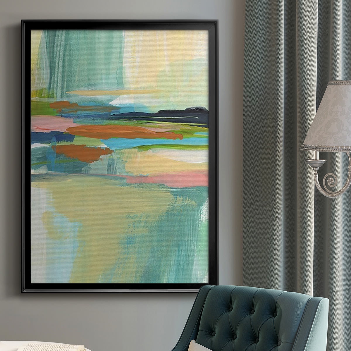 Radiant Horizon I Premium Framed Print, in Gold, Black, or Silver - Ready to Hang
