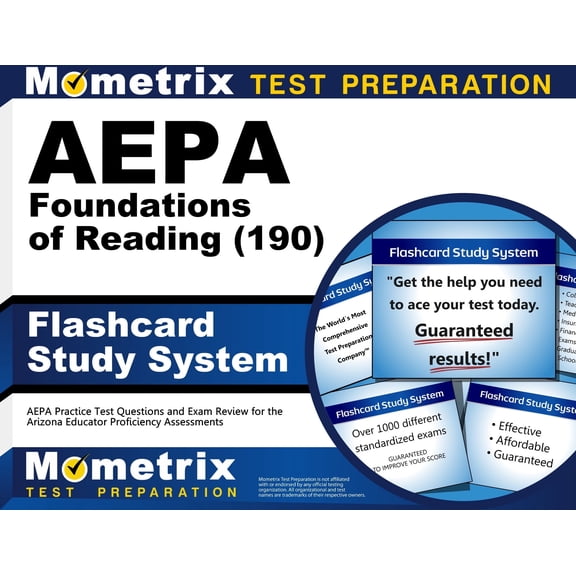 Aepa Foundations of Reading (190) Flashcard Study System : Aepa Practice Test Questions and Exam Review for the Arizona Educator Proficiency Assessments (Cards)