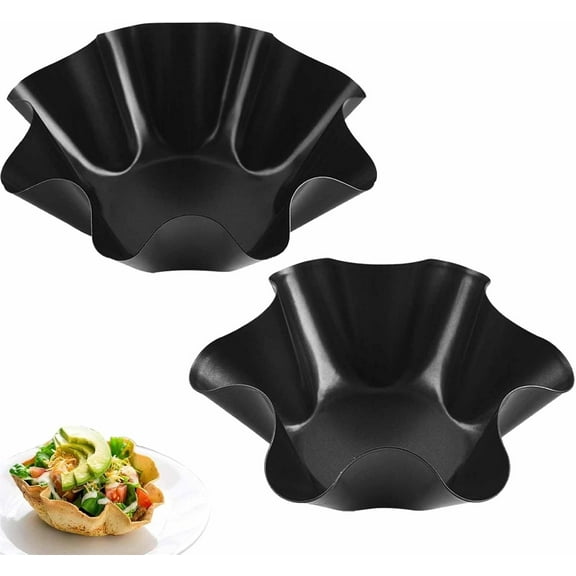 2025 New Petal Shape Carbon Steel Baking Bowl, Taco Bowl Shell Maker, Nonstick Tortilla Bowl Maker, Craft Perfect Taco Bowls & Salad Shells for Home Cooking & Entertaining, 6/8 Petals(6 8 petals,2pcs)