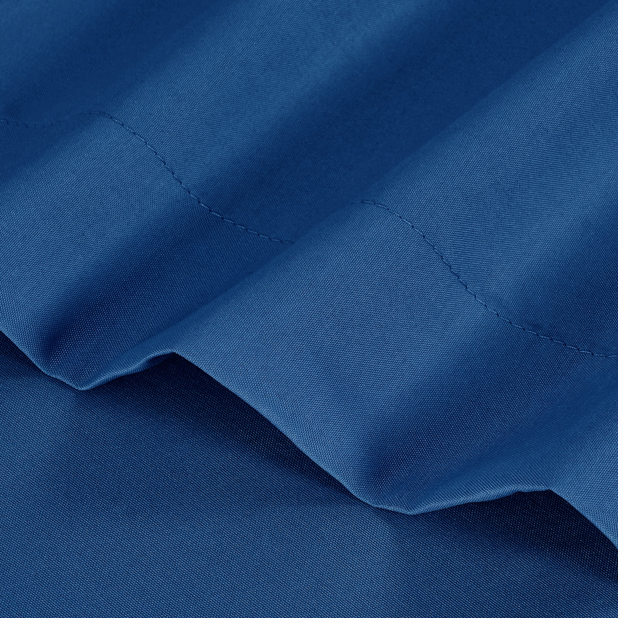 Mainstays Basic Value Microfiber Bed Sheet Set, Royal Blue, Full, 4 Piece