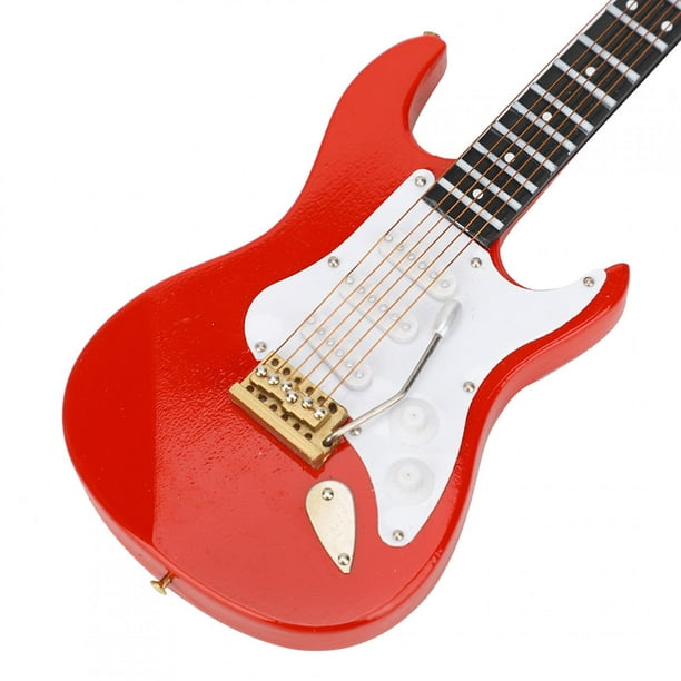 Guitare électrique Blanche Rouge Dans Un Style Plat Réaliste