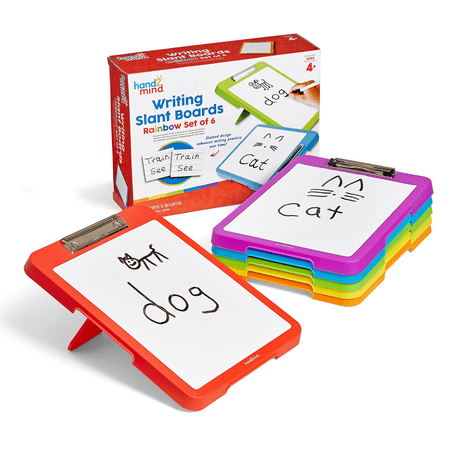 hand2mind Rainbow Writing Slant Boards (Set of 6), Teacher Classroom Supplies
