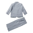 thumbnail image 4 of Haitryli Boys Formal 5 Piece Suit with Shirt and Vest Gentleman Suit for Wedding Party Gray 12, 4 of 9