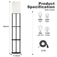 thumbnail image 4 of Floor Lamp with Shelves, 64" Round Standing Lamp with 3 Color Temperature Bulb, Corner Display Bookshelf Lamp, Modern Lamp for Living Room Bedroom Office, 4 of 8