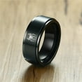 thumbnail image 3 of Black Spider Ring Mens Spinner Rings Halloween Spider Costume Jewelry for Party Gift Accessorise, Size 10, 3 of 7