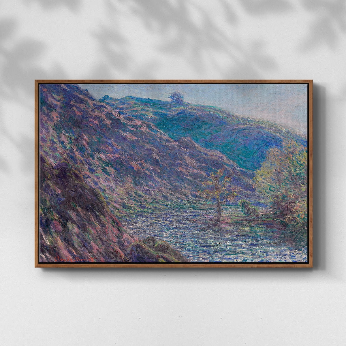 Vintage Landscape-CLIX By Wexford Home Framed in Walnut Wood Gallery Wrapped Canvas 27 in. x 41 in.